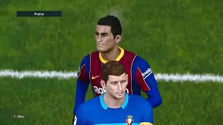 BARCELONA VS OSASUNA PES 21 GAMEPLAY [upl. by Lewie]