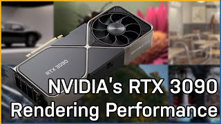 NVIDIA RTX 3080 vs 3090 Rendering Performance [upl. by Eniortna991]