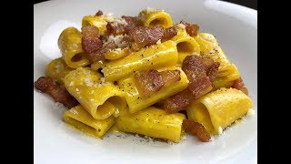 RIGATONI ALLA CARBONARA CUCINANDOMELAGODO [upl. by Darraj]