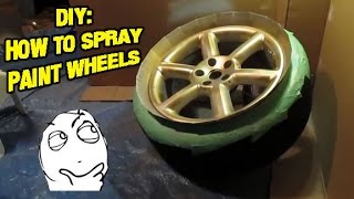 How To Paint Rims Using Spray Paint  Rattle Can [upl. by Siletotsira]