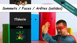 Arête face et sommet  Vocabulaire sur les solides [upl. by Alurd]