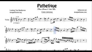 Pathetique Sheet Music for Violin Sonata 8 2ª Mov Beethoven [upl. by Ellenij481]