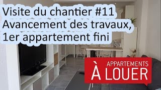 Visite du chantier  11 Avancement des travaux 1er appartement fini [upl. by Atoel]