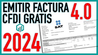 Como emitir un CFDI 40 en el portal del SAT  Factura GRATIS SAT 2024 👈 [upl. by Irik]