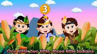 Ten Little Indians with lyrics  Nursery Rhymes by EFlashApps [upl. by Anerbes409]