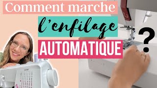 Comment marche lenfilage automatique sur une machine à coudre [upl. by Nolasba]