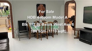 For Sale  HDB 4room Model A Blk 112 Bukit Batok West Ave 6 [upl. by Almat]