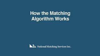 The Matching Algorithm  Explained [upl. by Ladnyc]