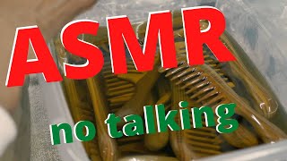 ASMR  Unwrapping combs and stirring in oils [upl. by Burke711]