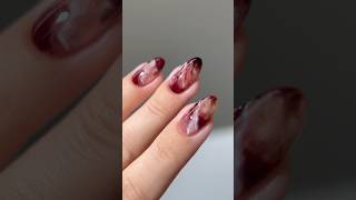 🤎🍂 chocolatey fall marble 🍪 nails nailart naildesign nailspolish [upl. by Cornish603]