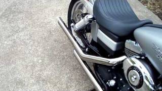 Harley Davidson Street Bob Black Chrome Exhaust [upl. by Ayian719]