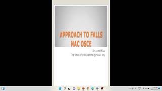 NAC OSCE Approach to falls Starmed  best NAC OSCE course in Canada wwwmededucanadacom [upl. by Nnyliak]