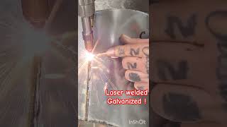 Galvanized laser welded butt seam education DIY welding steel laserwelding [upl. by Shantee311]