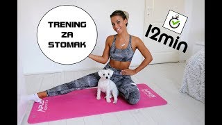 12min TRENING ZA STOMAK  Kućni trening [upl. by Boatwright]