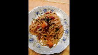 Spaghetti ai frutti di mare surgelati con pomodorini ciliegino [upl. by Pirri586]