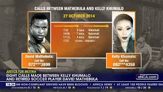 Senzo Meyiwa Trial  Calls between Kelly Khumalo and David Mathebula [upl. by Nner]