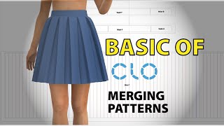 Basic of CLO 3D How to Merge Patterns CLO 3D [upl. by Peednam]