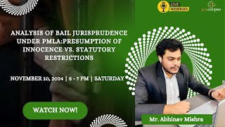 Analysis of Bail Jurisprudence under PMLA Presumption of Innocence vs Statutory Restrictions [upl. by Skill]