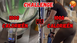 1000 CALORIEËN ETEN VS VERBRANDEN Wie WINT🍟 [upl. by Zurheide380]