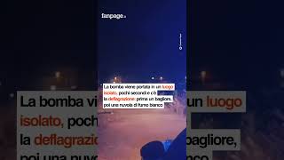 Ecco come i carabinieri fanno brillare un ordigno il video dellesplosione della bomba [upl. by Aniled]