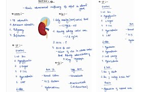 ADDISONS DISEASE NOTES ADRENAL GLAND  ONE PAGE NOTES  ENDOCRINE  MEDICINE  4TH PROFF  MBBS [upl. by Tedie]