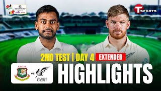 Extended Highlights  Bangladesh Vs New Zealand  2nd Test  Day 4  T Sports [upl. by Montanez481]