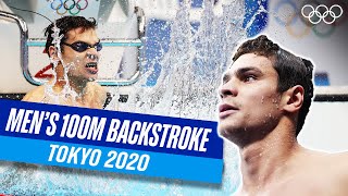 Is he winning his SECOND gold medal at Tokyo 2020  Mens 100m Backstroke 🥇🏊‍♂️ [upl. by Hnirt]