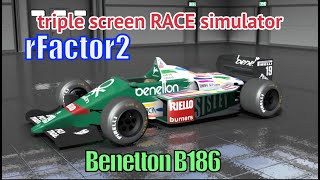 rFactor2 F1 1986 Benetton B186 BMW Circuit Gilles Villeneuve [upl. by Barra]