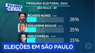 Pesquisa eleitoral para a Prefeitura de São Paulo revela três candidatos empatados [upl. by Jezabel]