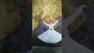 whirling darvish danceartshortsfeedshortspainting [upl. by Aerdnwahs]