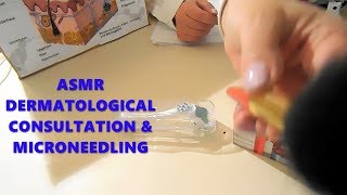 ASMR Dermatologist Exam skin survey amp Microneedling for glowing skin [upl. by Bay714]