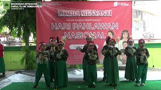 LOMBA MENYANYI LAGU NASIONAL  KELAS 1B SorakSorak Bergembira [upl. by Aihsekat578]