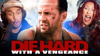 DIE HARD WITH A VENGEANCE 1995 MOVIE REACTION  DID NOT DISAPPOINT  First Time Watching  Review [upl. by Ardme904]