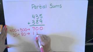 Partial Sums Addition Strategy [upl. by Ecirtal]