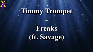 Timmy Trumpet  Freaks ft Savage Lyrics [upl. by Noitsirhc]