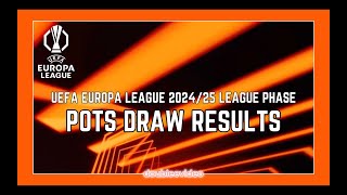 UEFA EUROPA LEAGUE POTS DRAW RESULTS 202425 TODAY [upl. by Ardys]