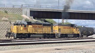 Switching The Railroad Yard Union Pacific Railroad Ogden Utah Front Runner Trains Passing Over [upl. by Eiuqram]