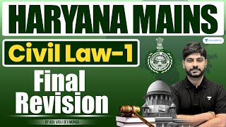 🚨 Haryana Mains 2024  Civil Law1  Vasu Dev Monga [upl. by Neuburger]