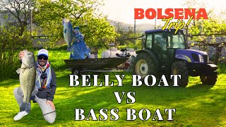 Bass Fishing nel Vulcano Belly Boat Vs Bass Boat sul lago di Bolsena [upl. by Agnimod]