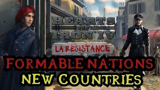 NEW FORMABLE NATIONS  Hearts of Iron 4 La Resistance Dev Diary [upl. by Kenelm]