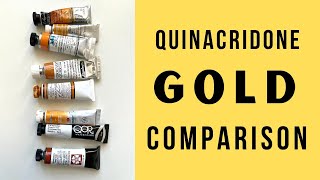 Quinacridone Gold one of the most beautiful colors in a watercolor palette Swatches amp Comparison [upl. by Naujled]