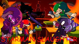 FNF Pink Girl Massacre FNF Marios Madness v2 Starman Slaughter [upl. by Ahsyak176]