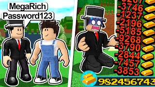 I HACKED THE RICHEST PLAYER And stole all their gold Roblox Build a Boat [upl. by Meekah]