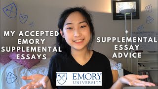 how to write college app supplemental essays ft accepted Emory essays creative essay advice [upl. by Ojiram]