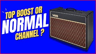 Which one is better with fuzz Vox AC15 Normal 🆚 Top Boost [upl. by Tezzil]