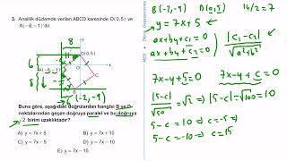 11 Sınıf Matematik Kazanım Kavrama Test 14 Doğrunun Analitik İncelenmesi Çözümler [upl. by Rendrag188]