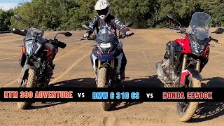 Don stress tests the 390 Adventure CB500X and G310GS in the search for a winner [upl. by Bradleigh391]