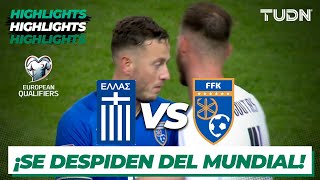 Highlights  Grecia vs Kosovo  UEFA European Qualifiers 2021  TUDN [upl. by Assirrac]