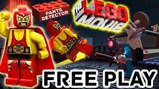 Lego Movie Free Play w Mom amp Dad  El Macho  Pants Detector Red Brick WiiU Glitch [upl. by Salguod]