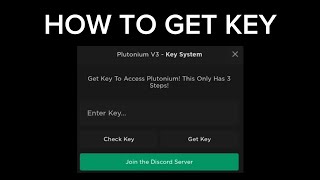 HOW TO GET KEY FOR PLUTONIUM V3  QUICK AND EASY [upl. by Nilad]